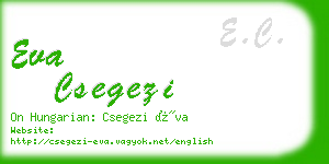 eva csegezi business card